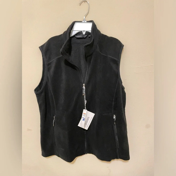 North End Ladies' Three-Layer Light Bonded Performance Soft Shell Vest - BLACK - Picture 4 of 7